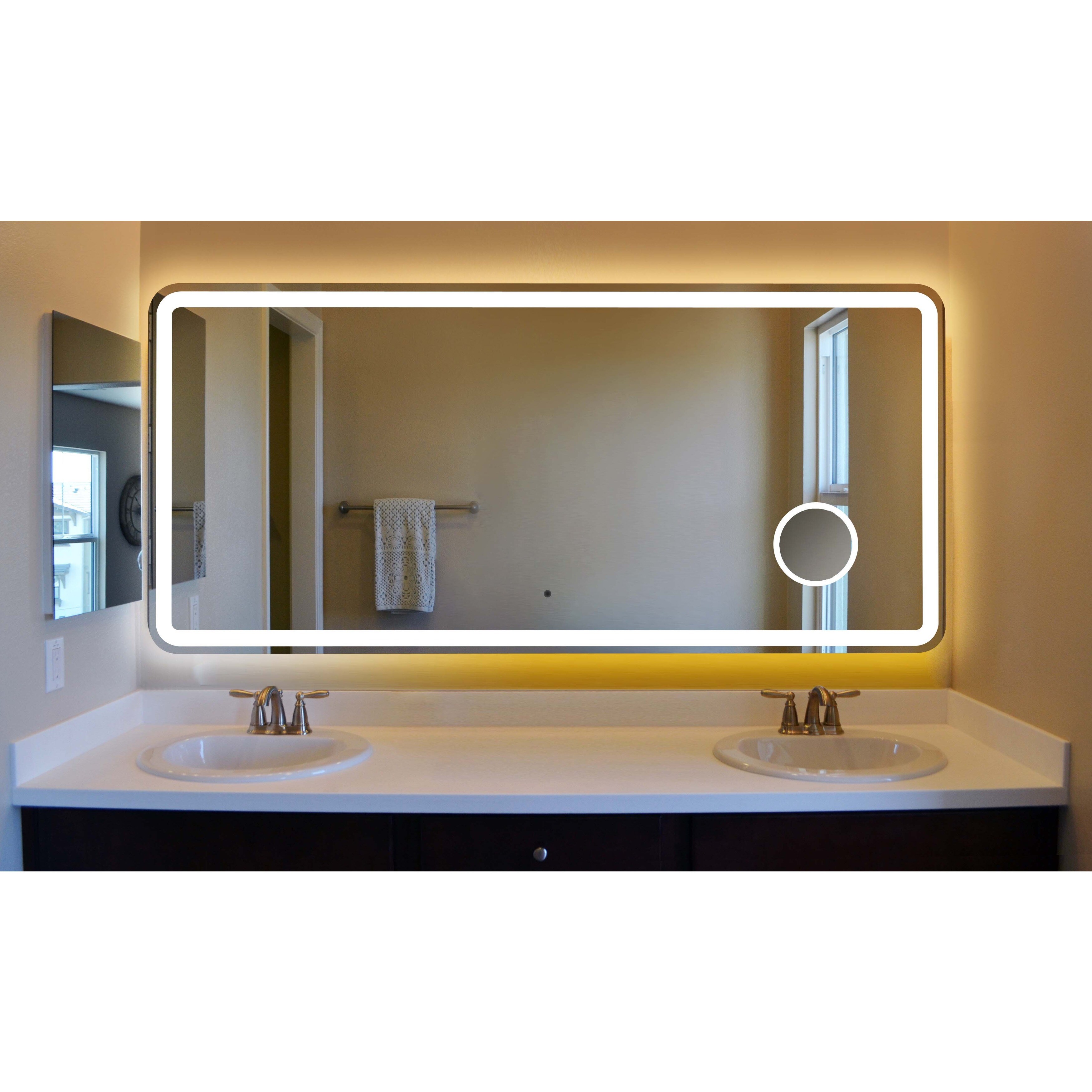 innociUSA Electra Rounded Arc Corner LED Lighted Vanity Mirror