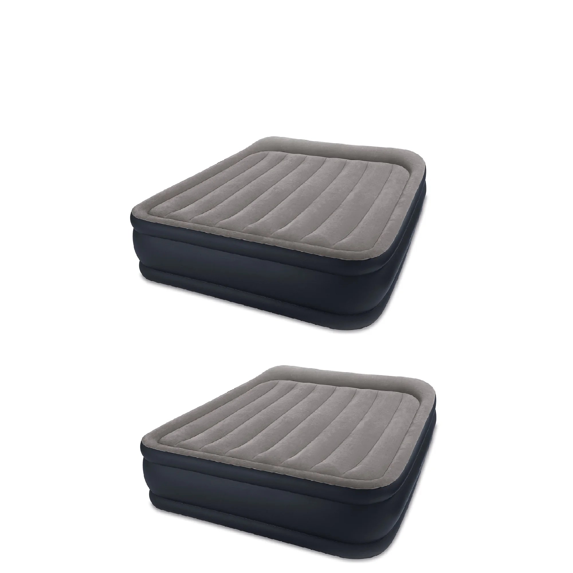 Intex Deluxe Raised Blow Up Air Bed Mattress with Built In Pump, Queen