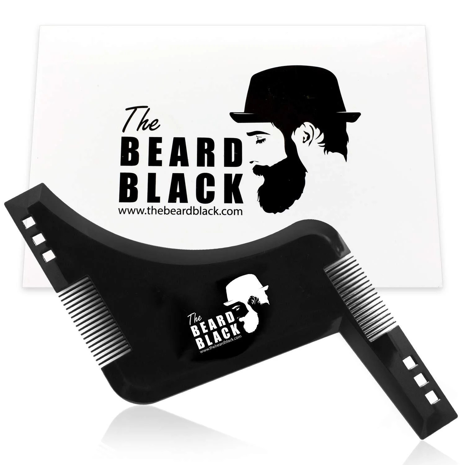 The Beard Black Beard Shaping & Styling Tool with inbuilt Comb for