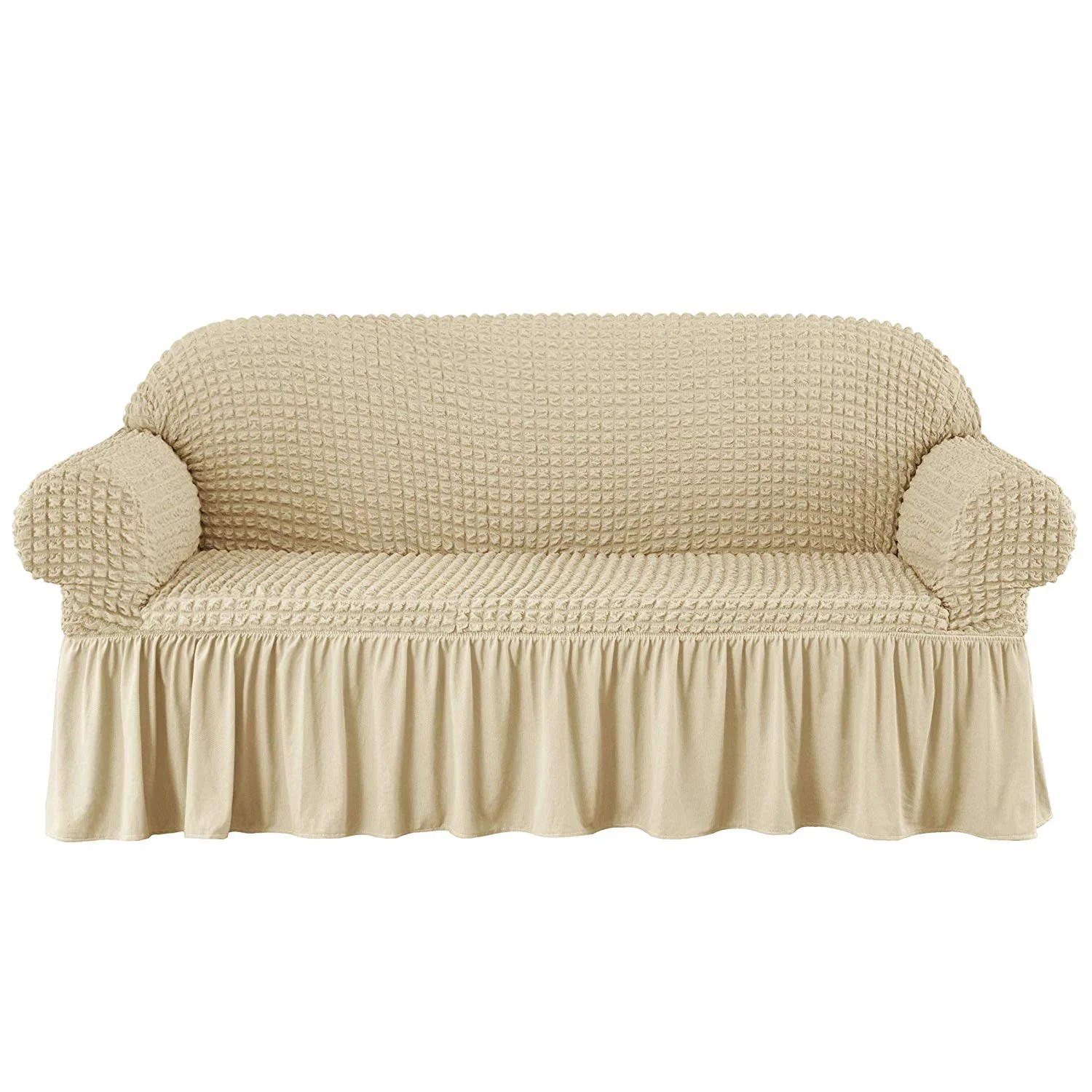 Subrtex Stretch Sofa Cover Skirt Style Couch Slipcover 1 Piece