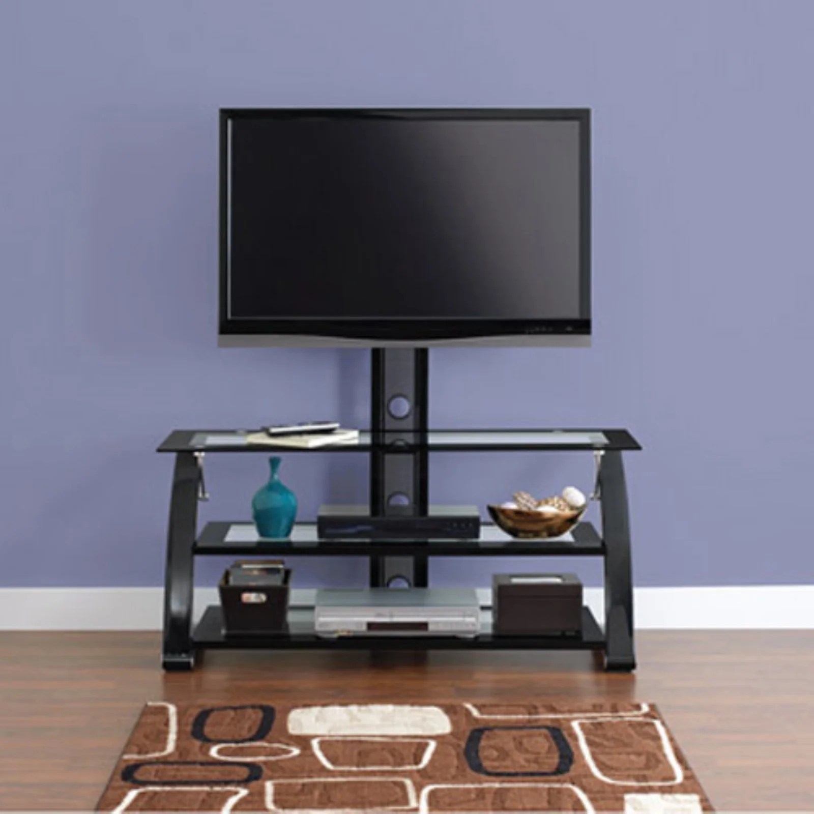 Spar Glass and Metal TV Stand for TVs up to 65"