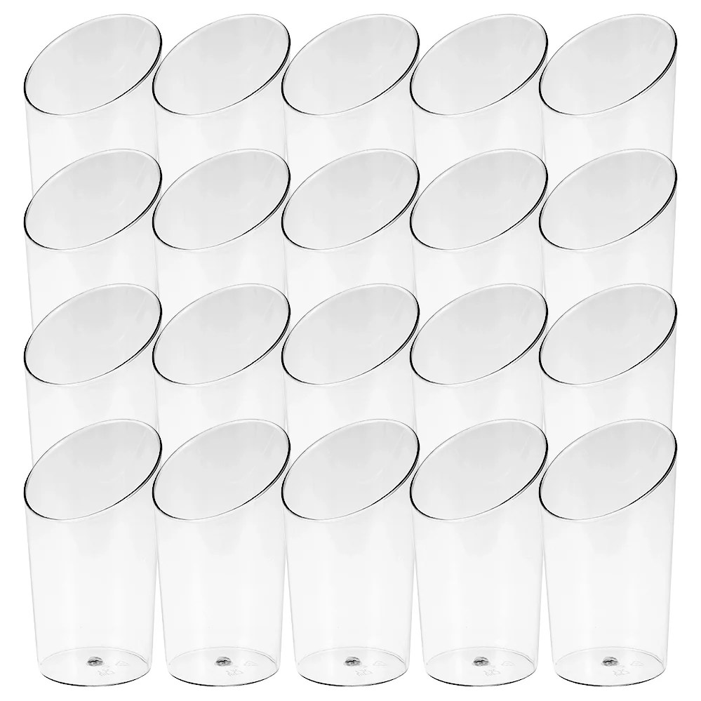 Fyeme Round Cylinder Dessert Cups Round Appetizer Cups Clear with