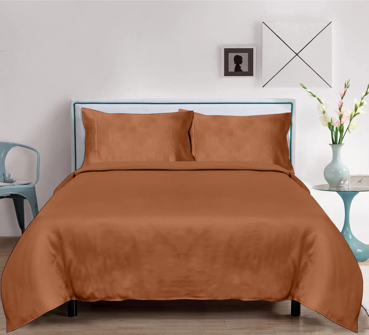 Twin, White 100 Natural Softest Coolest Bedding LINENWALAS Organic