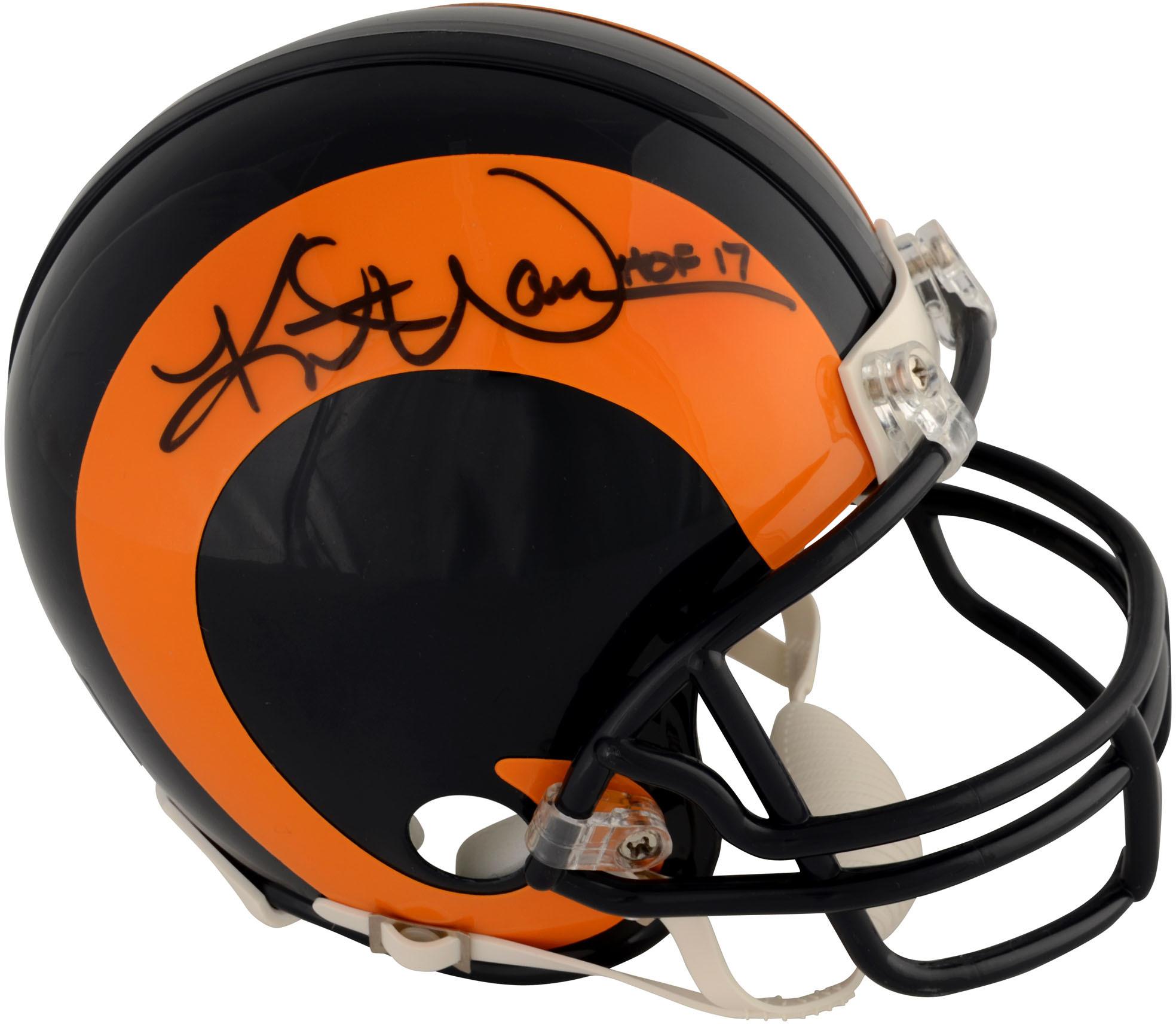 Kurt Warner St. Louis Rams Autographed Riddell Throwback