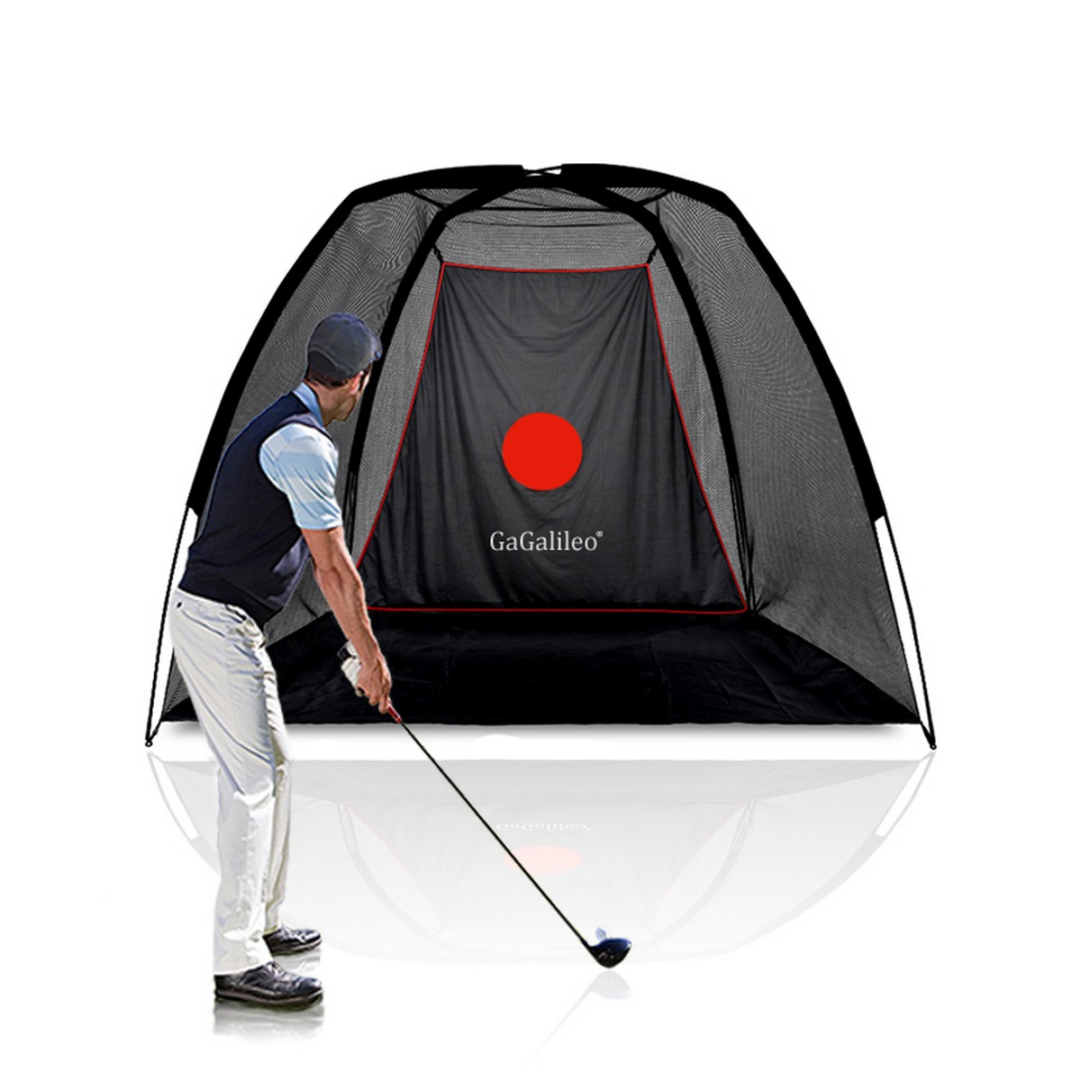 Buy Galileo Golf Hitting Nets for Backyard with Target Carry Bag Black