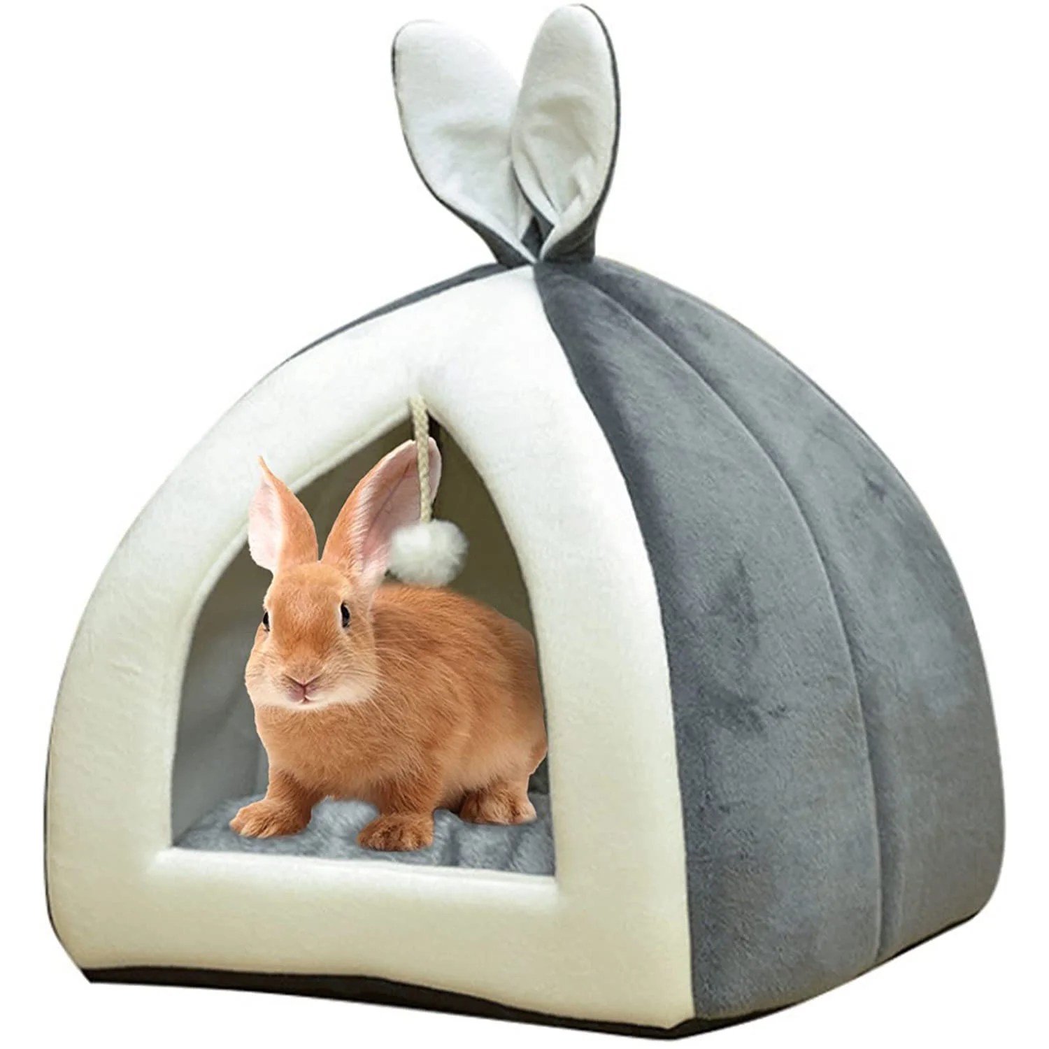Kreigaven Rabbit Bed Cave Cozy Guinea Pig Hideout Cute Bunny Bed Large