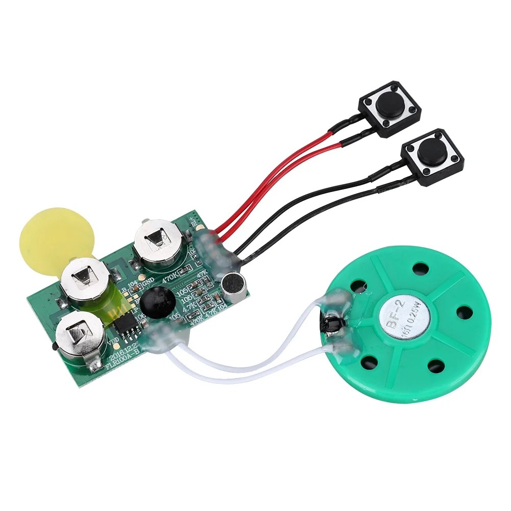 LYUMO DIY Greeting Card Chip 120 Seconds Recordable Voice Sound Chip Module, Recordable Voice
