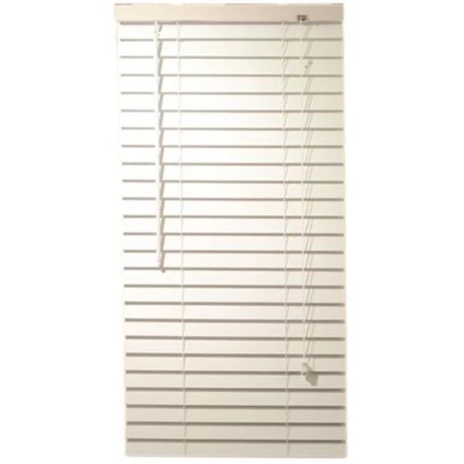 Designer'S Touch 2Inch Faux Wood Mini Blinds With Contemporary Valance