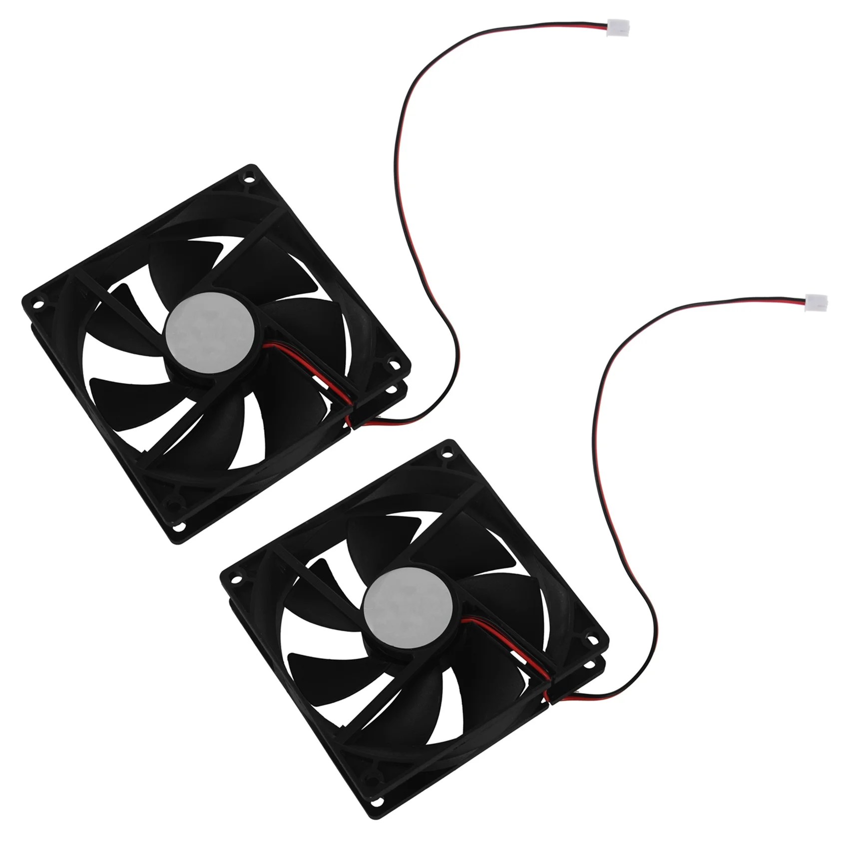 2X 90mm x 25mm 9025 2pin 12V DC Brushless PC Case CPU Cooler Cooling