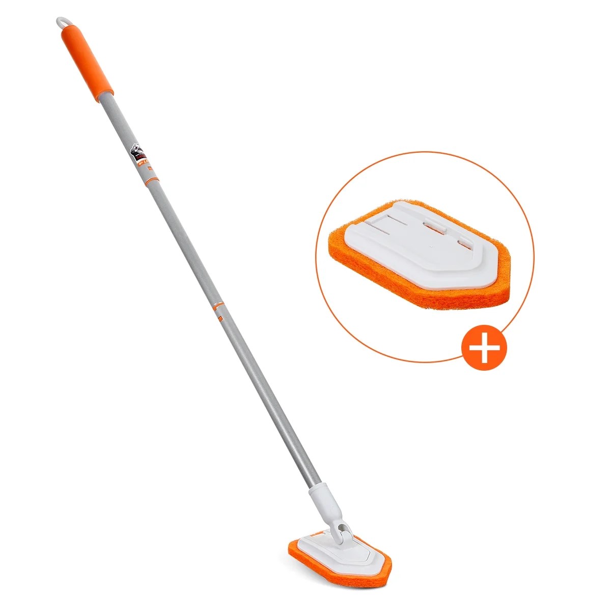 Shower Scrubber for Cleaning, Floor Scrub Brush with Long Handle 42