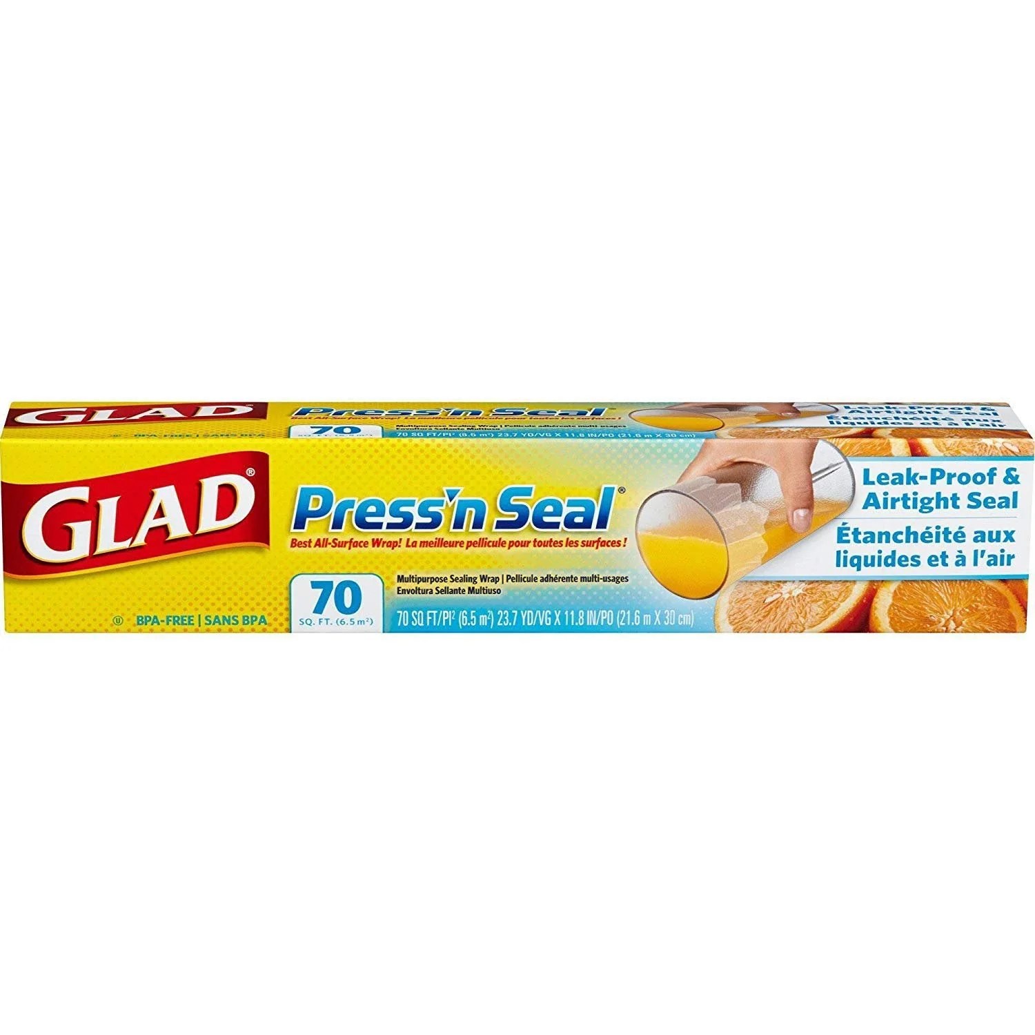 Glad Press'N Seal Food Wrap 70Sq.Ft 4Pack