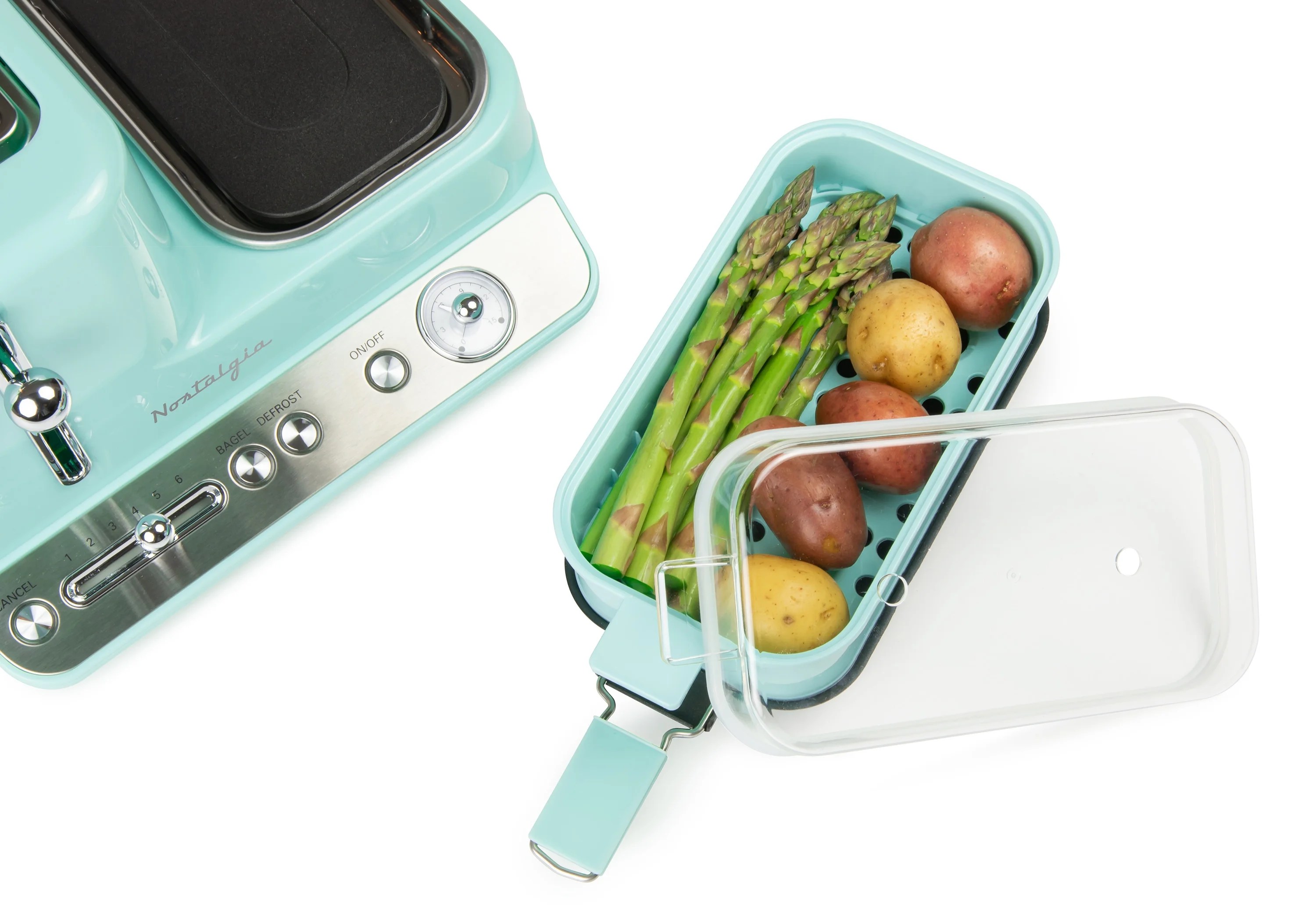 Nostalgia CLBS3AQ Retro 3-in-1 Breakfast Station, Aqua - Walmart.com