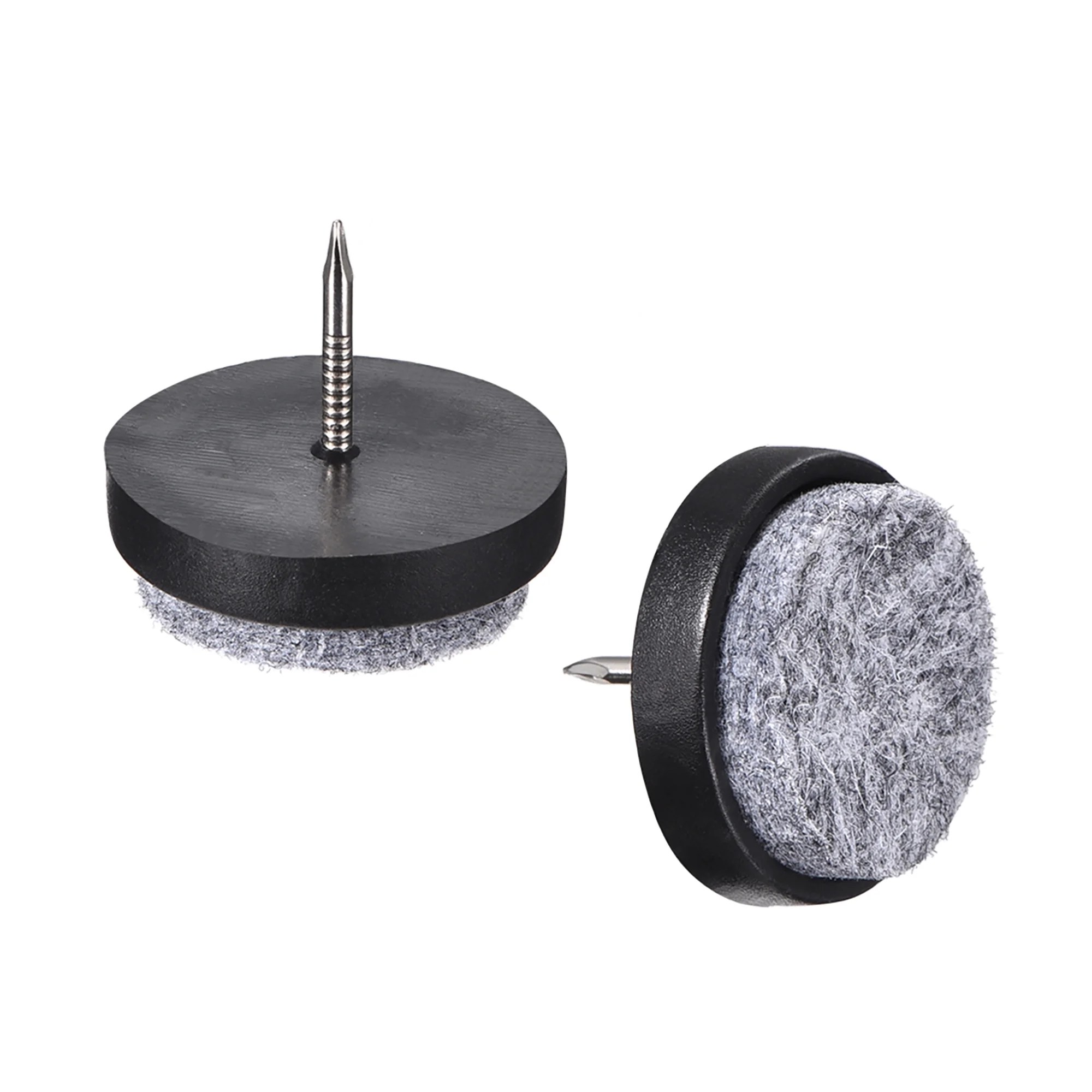 Nail On Furniture Felt Pads Chair Table Leg Protector 28mm Dia Black