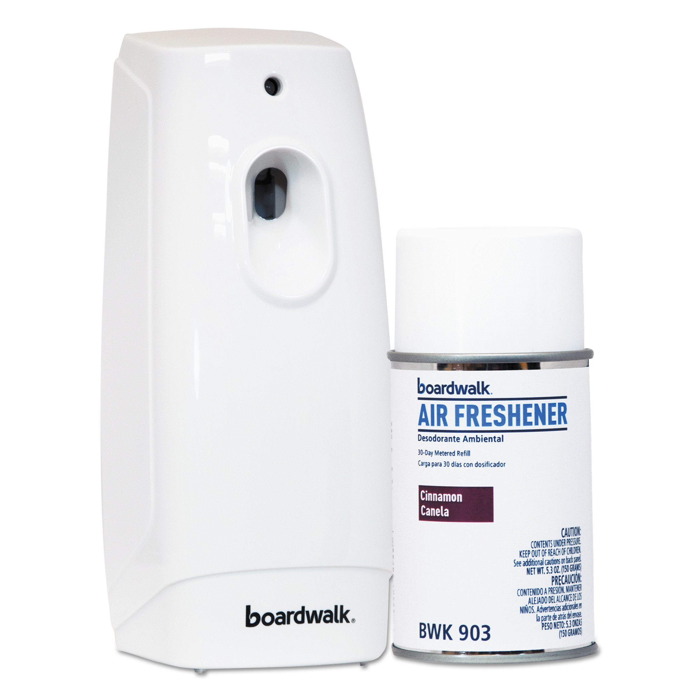 Boardwalk Air Freshener Dispenser Starter Kit, White, Cinnamon Sunset