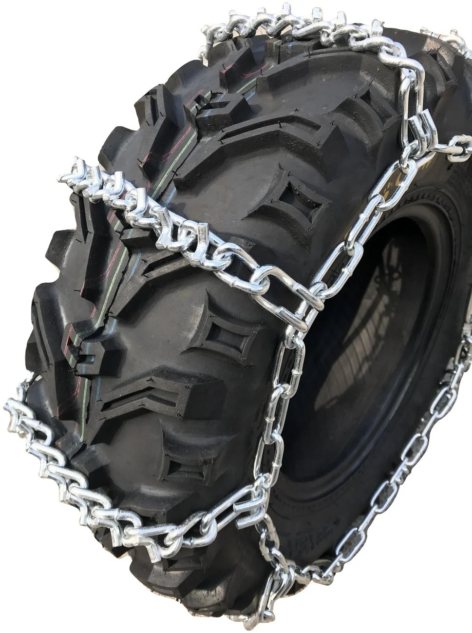 Snow Chains 25 X 8 X 11, 25 8 11 ATV UTV 4 Link V Bar Tire Chains set