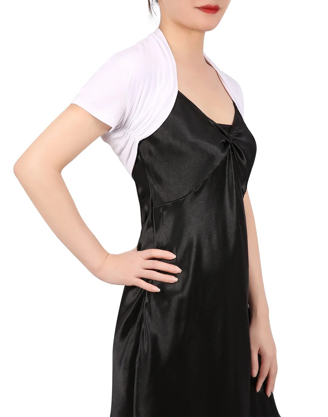 HDE HDE Short Sleeve Bolero Jacket Shrug for Women S4X