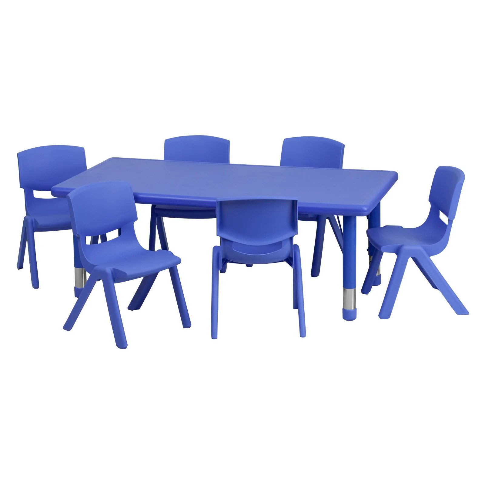 Flash Furniture 24''W x 48''L Adjustable Rectangular Plastic Activity Flash Furniture 24''W x 48''L Adjustable Rectangular Plastic Activity