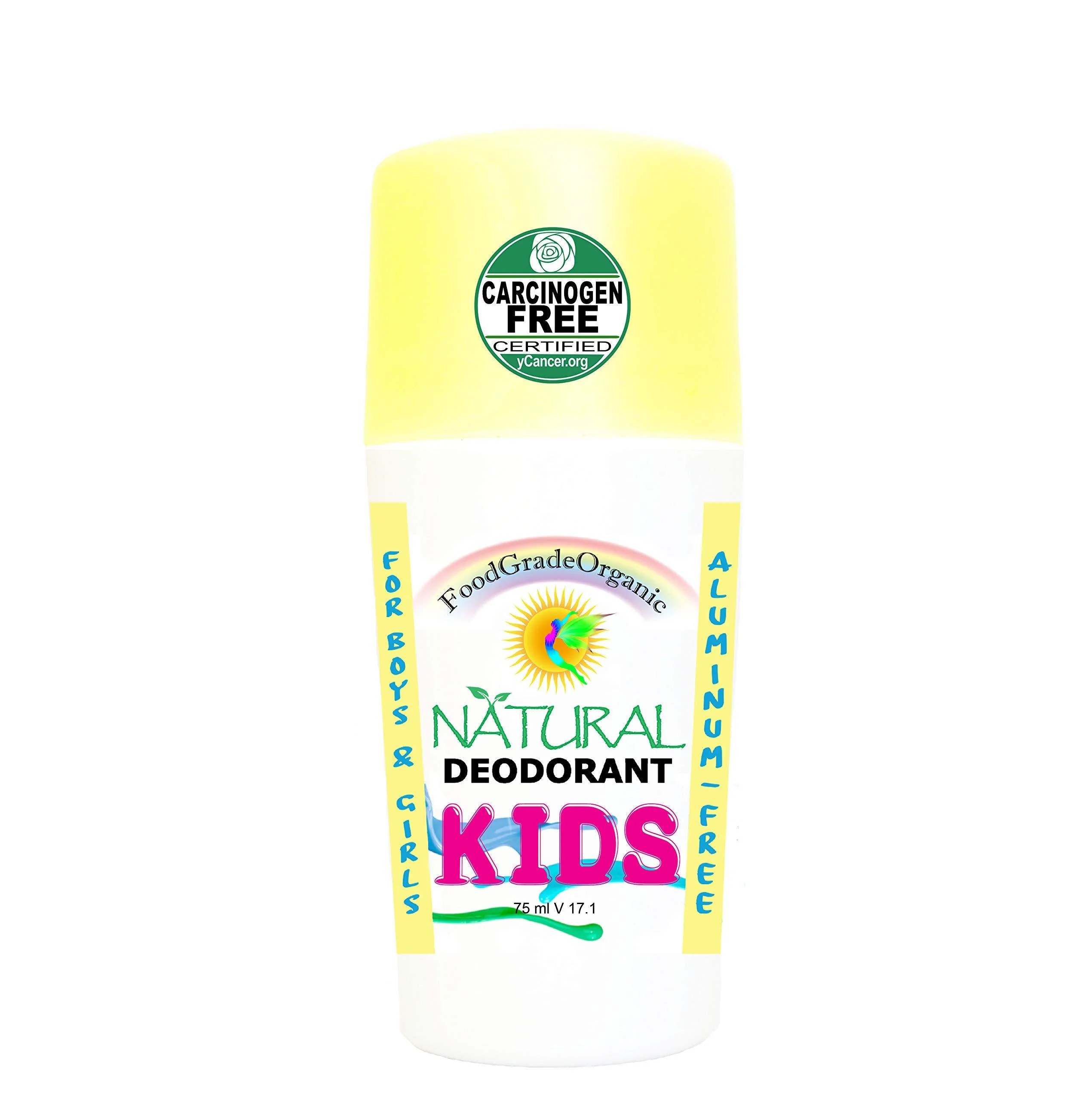 KIDS 100 Natural Organic Healthy Roll On Deodorant for Children