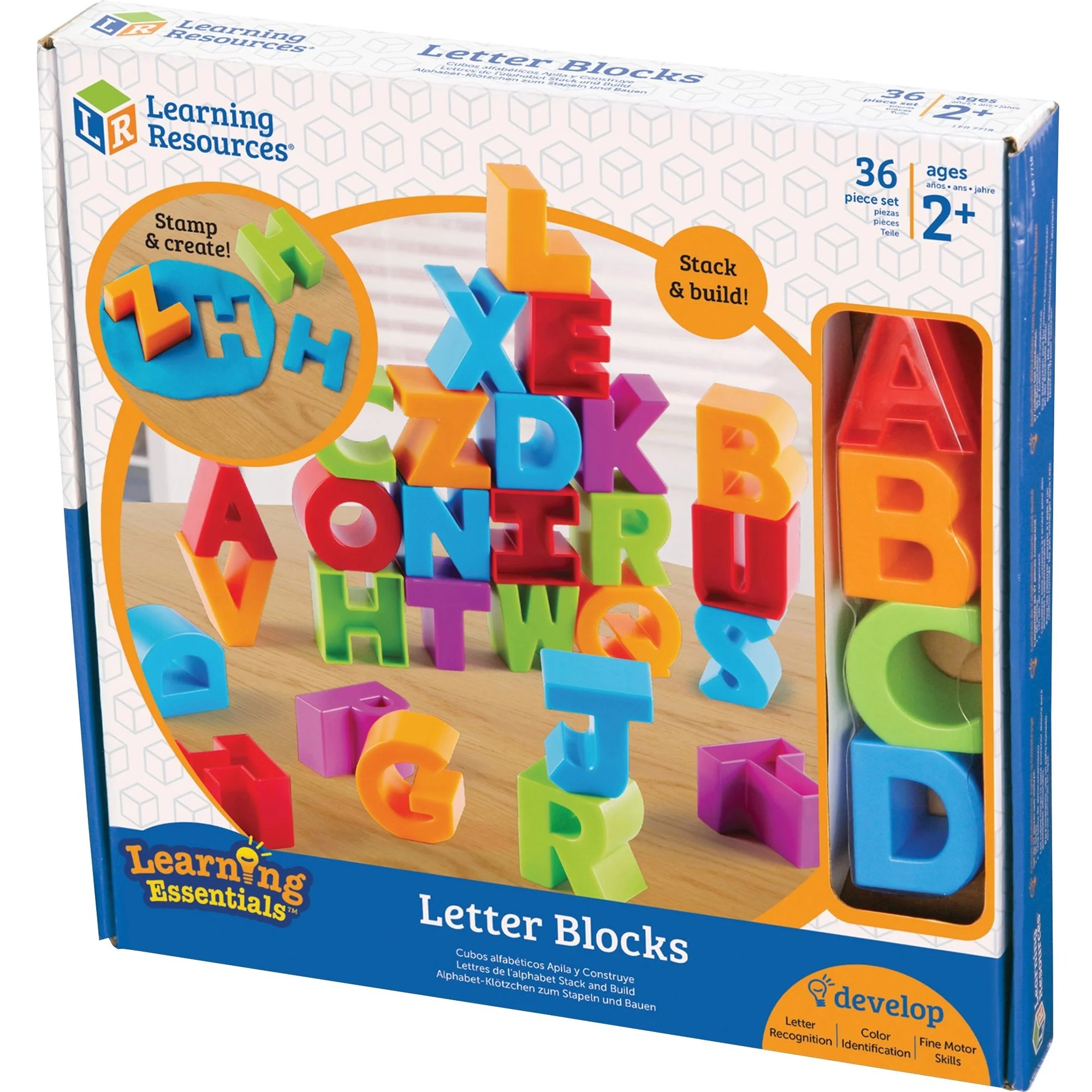 Learning Resources, LRNLER7718, Letter Blocks, 1 / Set, Multi Walmart