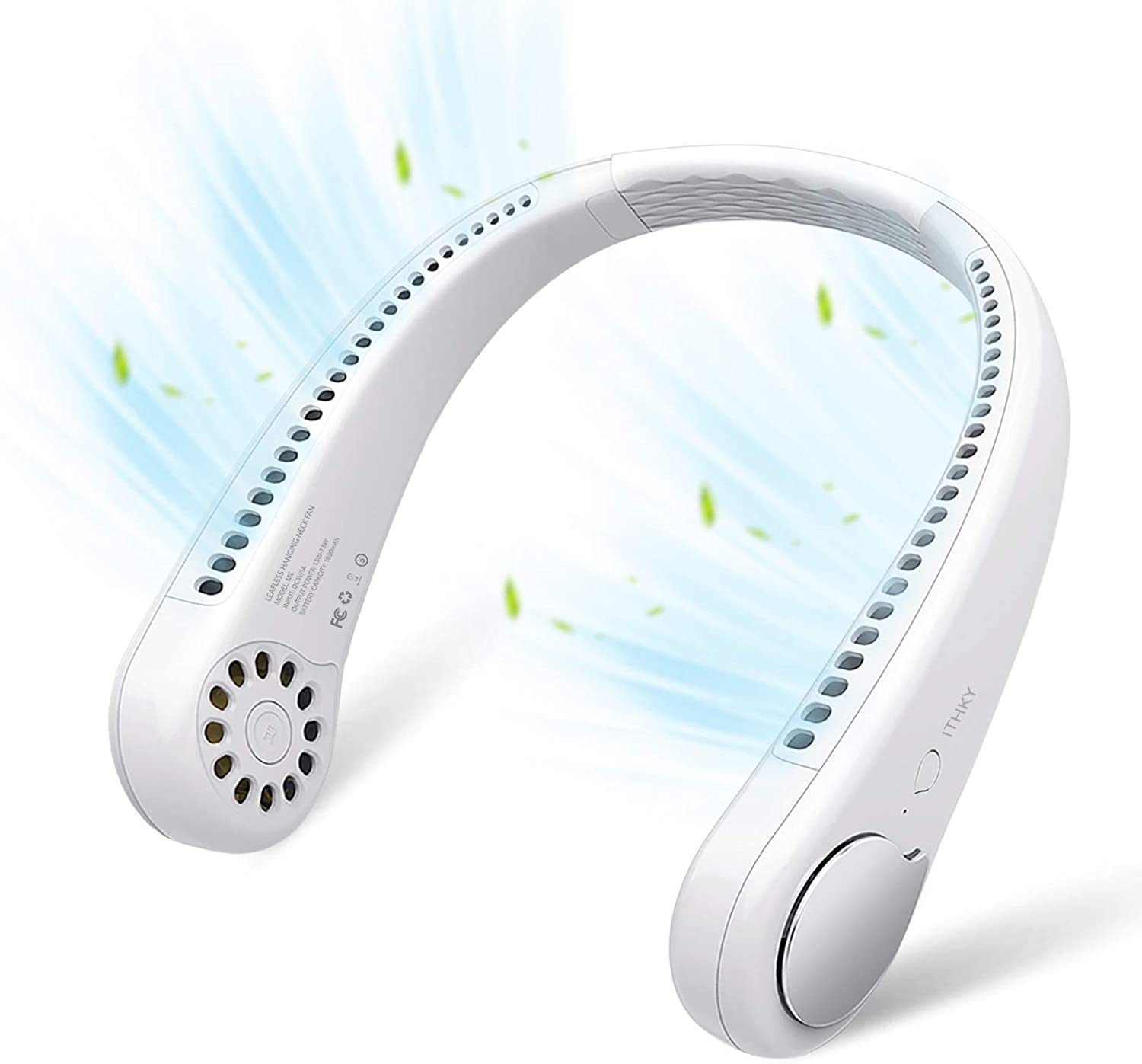 Portable Neck Fan ITHKY Hands Free Bladeless Neck Fan, 360° Cooling