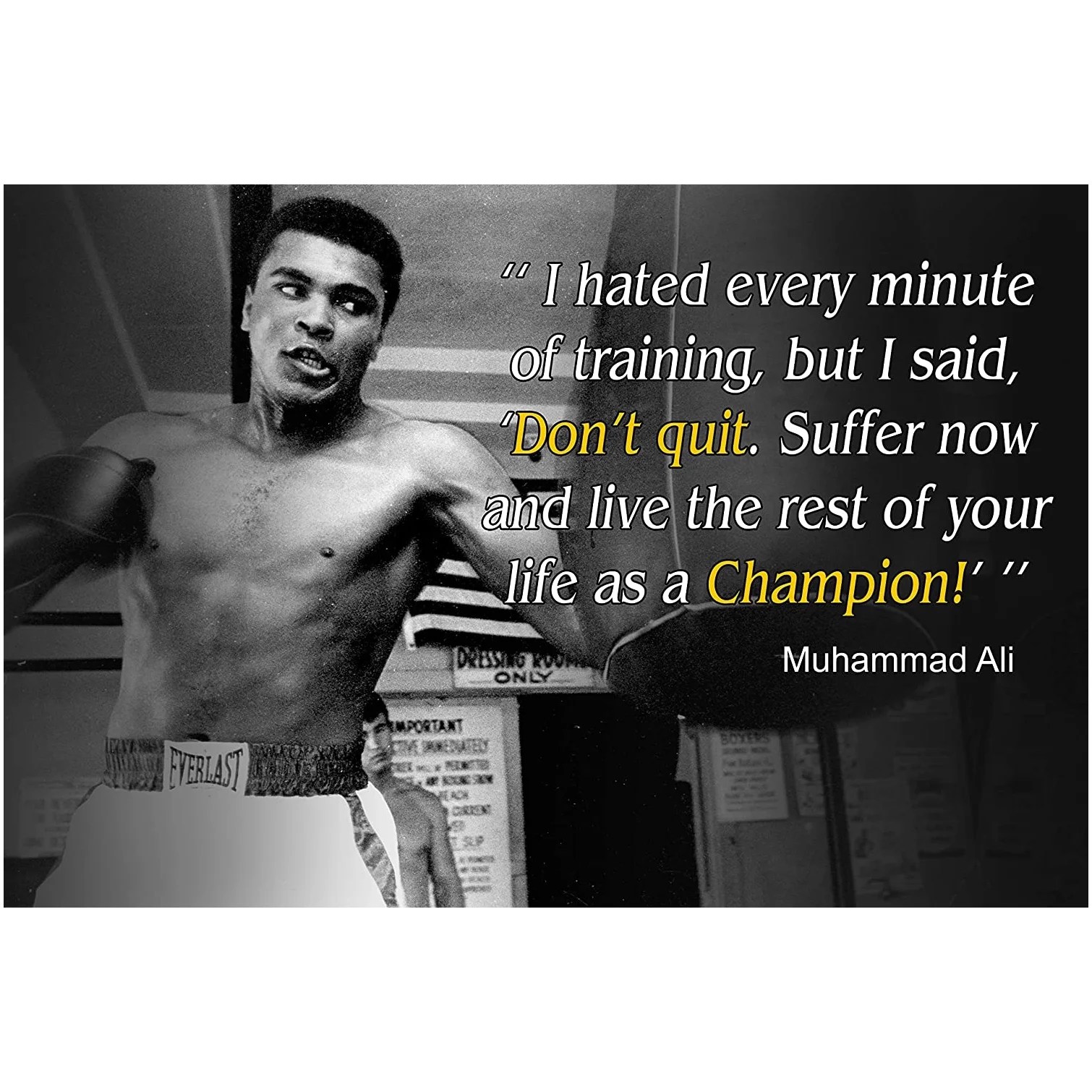 Muhammad Ali Poster Quote Boxing Black History Month Posters Sports