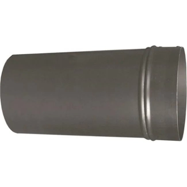 Gray Metal 6607LE 6 x 12 in. 24 Gauge Stove Pipe Slip Joint, Black