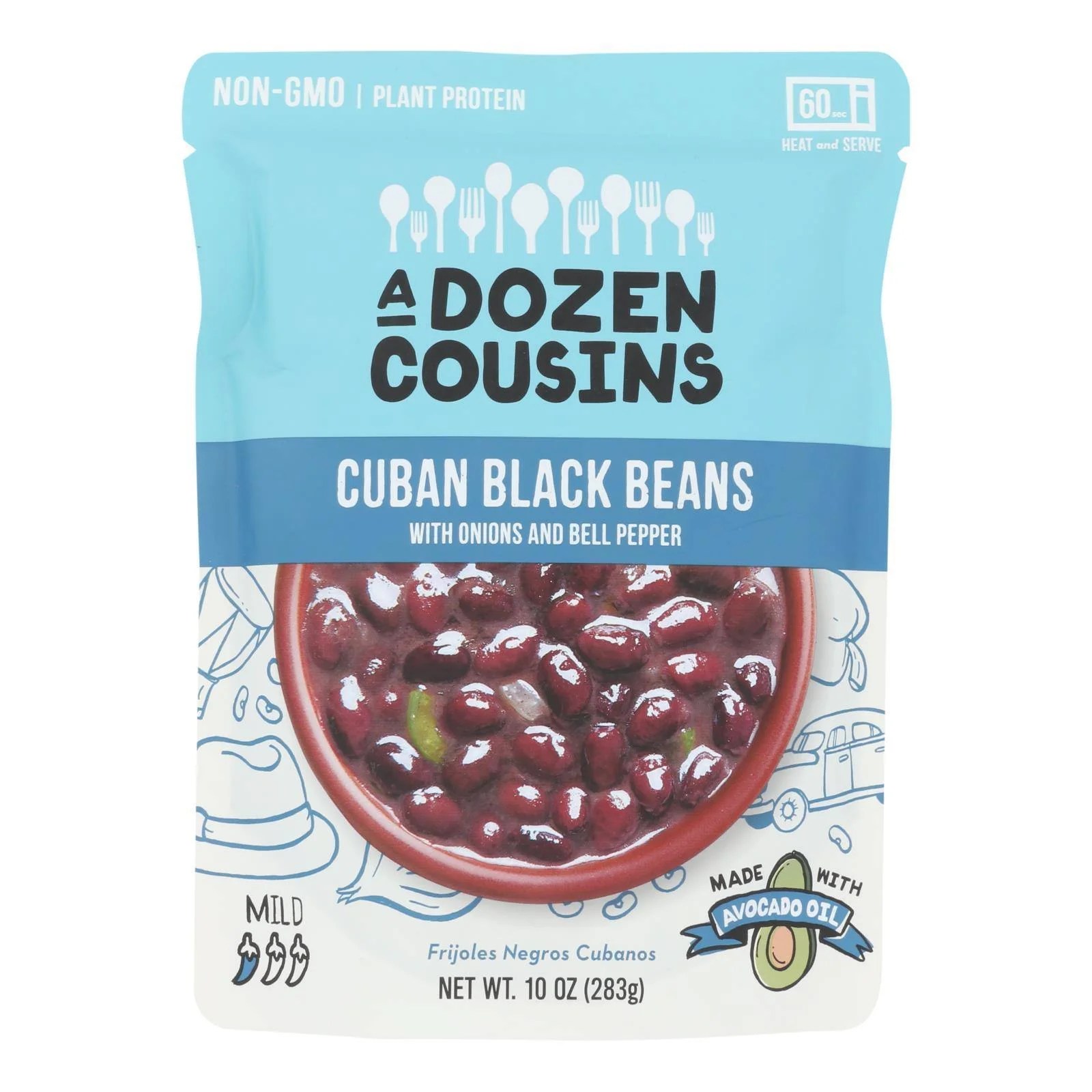 A Dozen Cousins Ready to Eat Beans Cuban Black Beans 10 oz. Pouch