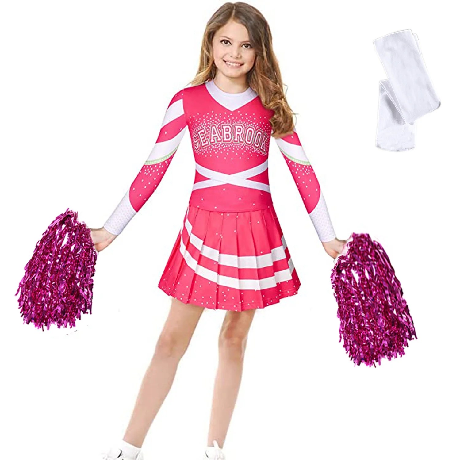 Kids Zombies 3 Addison Cosplay Costume Cheerleader Dress Outfits