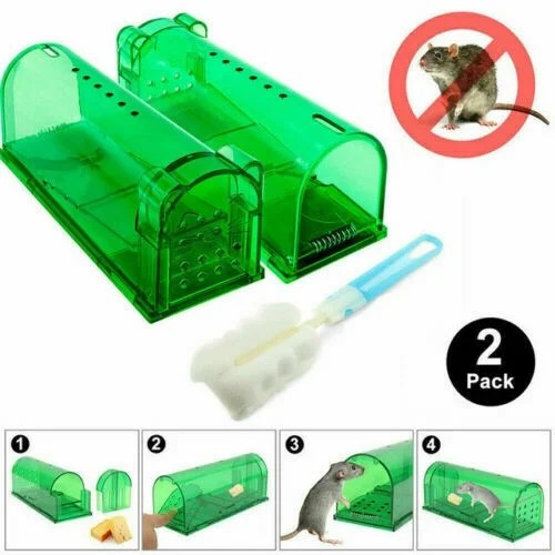 Label KINGDOM 2 Pcs Humane Mouse Trap No Kill Mice Rodent Catch Cage