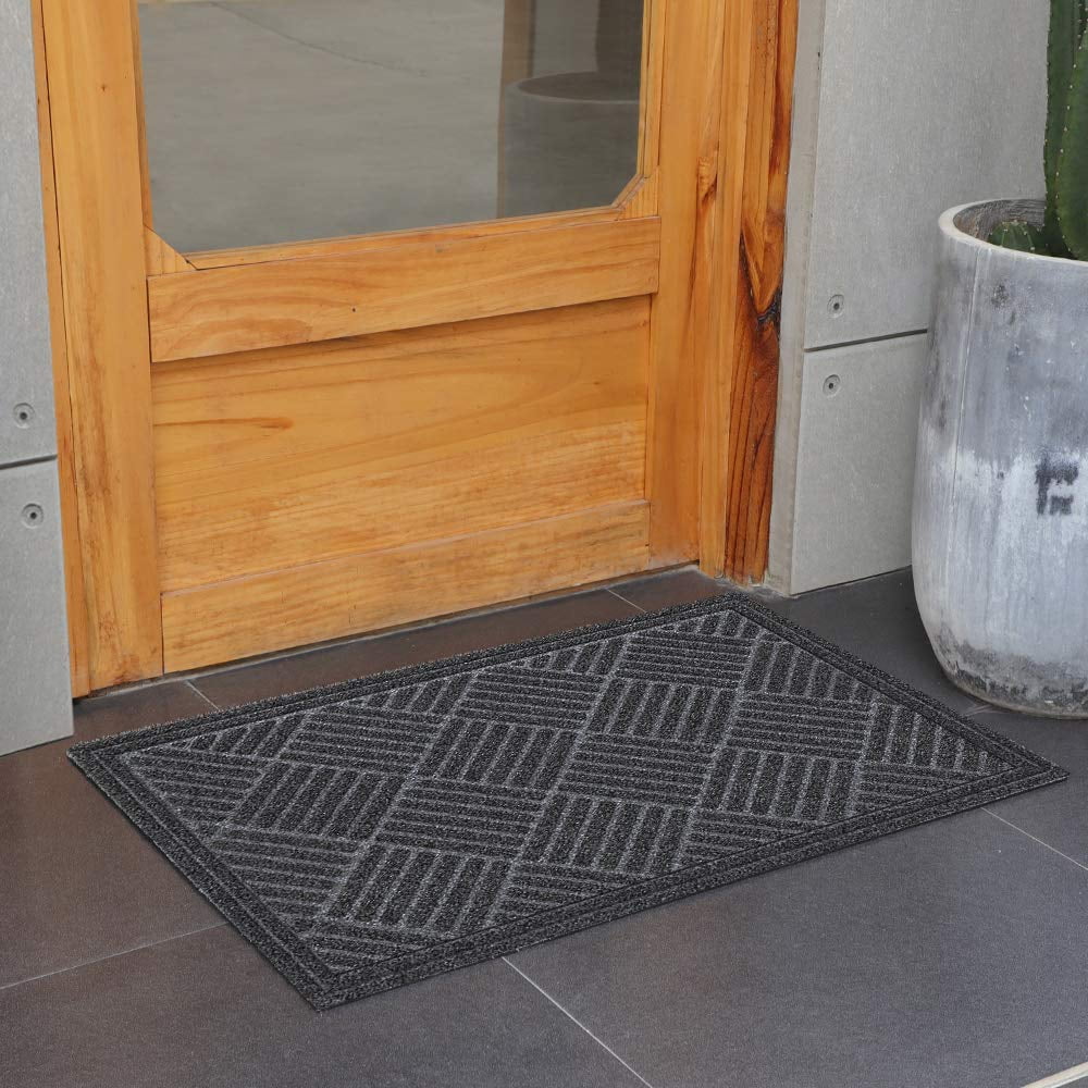 Wendana Large Outdoor Door Mats Rubber Shoes Scraper for