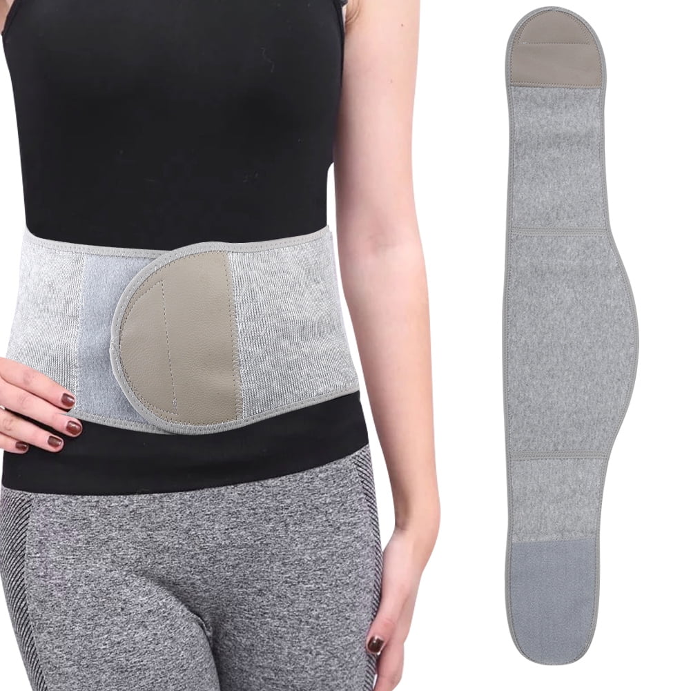 Mgaxyff Adjustable Warm Waist Support Brace Belt Fitness Gym Waist Supporter Protector Gray