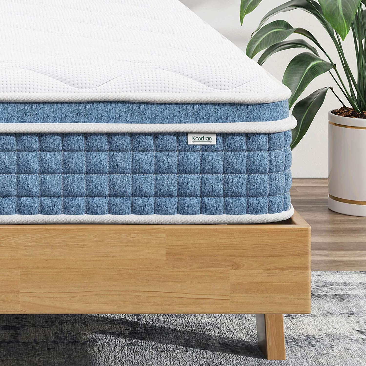 Queen Mattress 10 Inch Hybrid Innerspring Mattress in a Box,Koorlian