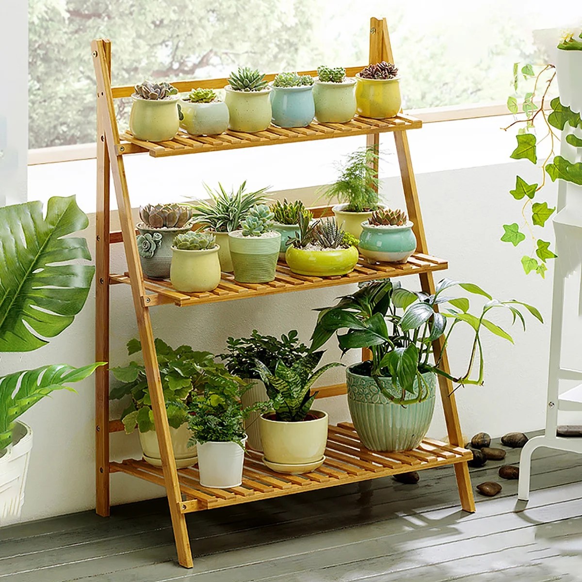 2/3/4Tier Wooden Flower Stand Flower Plant Display Stand Shelf Ladder 2/3/4Tier Wooden Flower Stand Flower Plant Display Stand Shelf Ladder