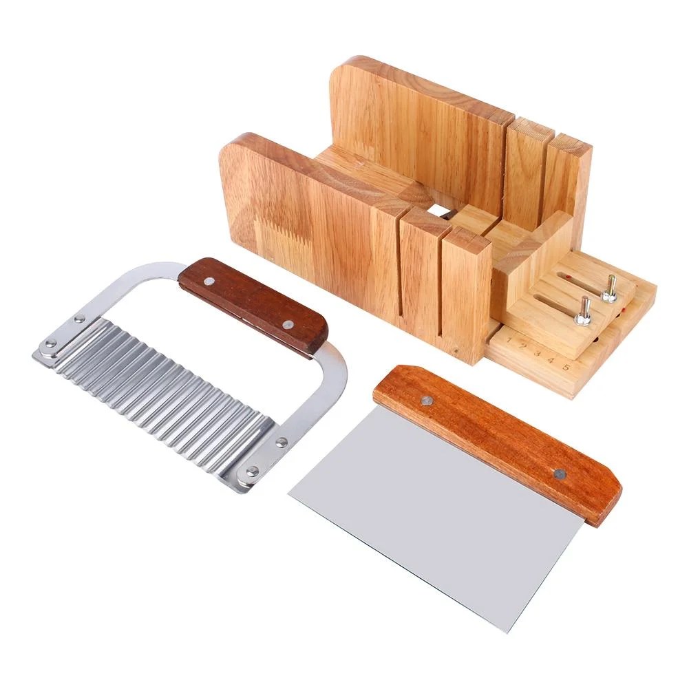 Tebru Soap Cutter, DIY Handmade Soap Tool Set Wooden Soap Loaf Mold