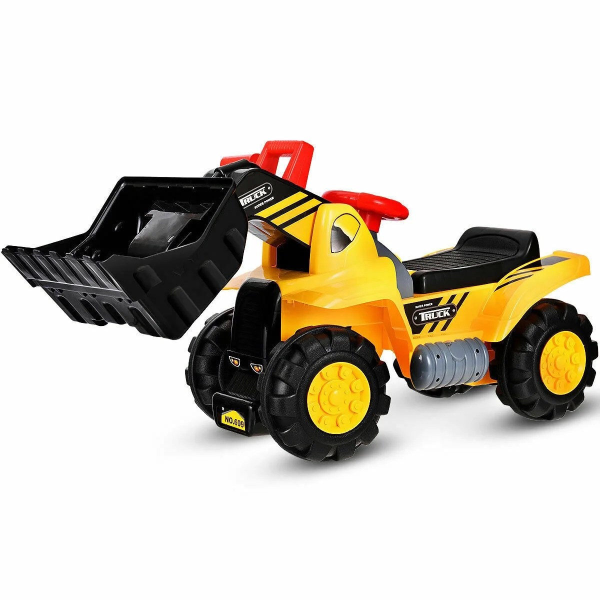 Costway Kids Toddler Ride On Excavator Digger Truck Scooter w/ Sound