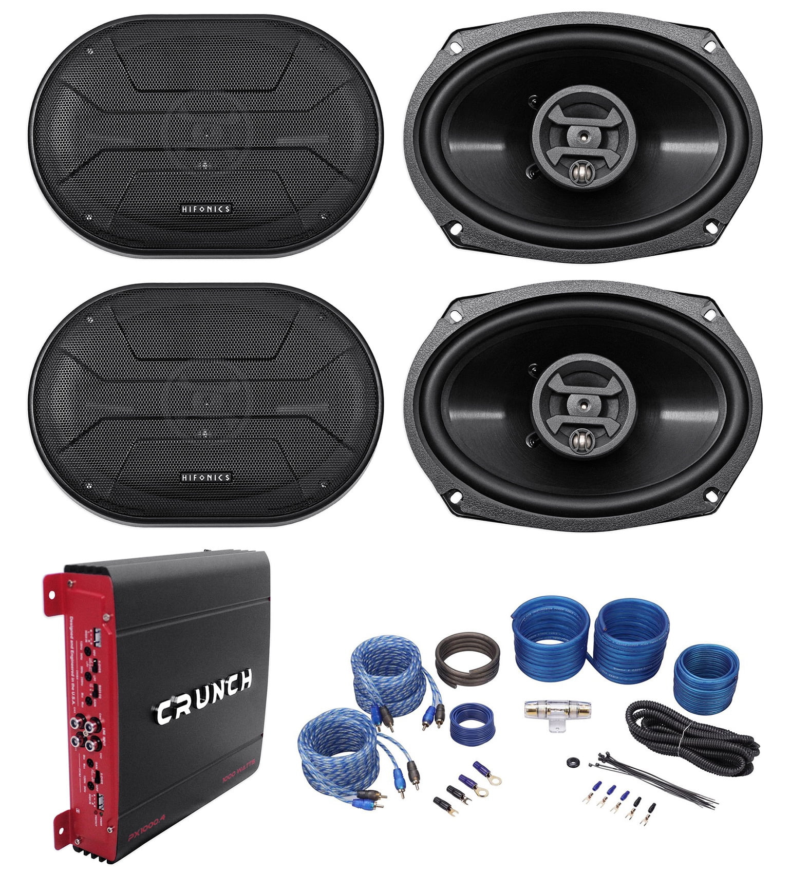 (4) Hifonics ZS693 6x9" 1600 Watt Car Audio Speakers+4