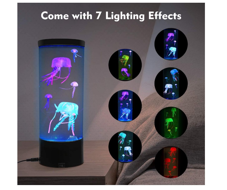 7Color Changing LED Jellyfish Lamp Aquarium Bedside Night Atmosphere