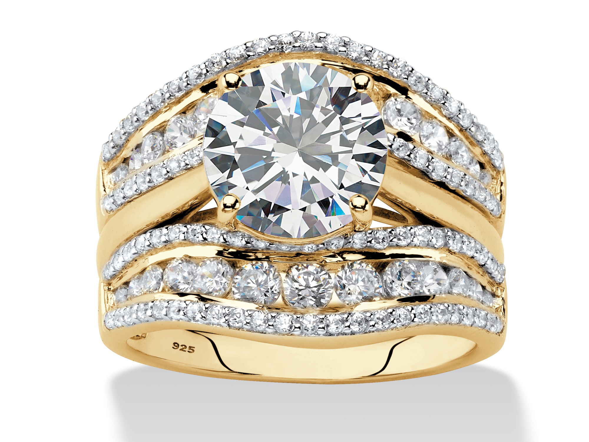 PalmBeach Jewelry Round Cubic Zirconia 2Piece MultiRow Jacket