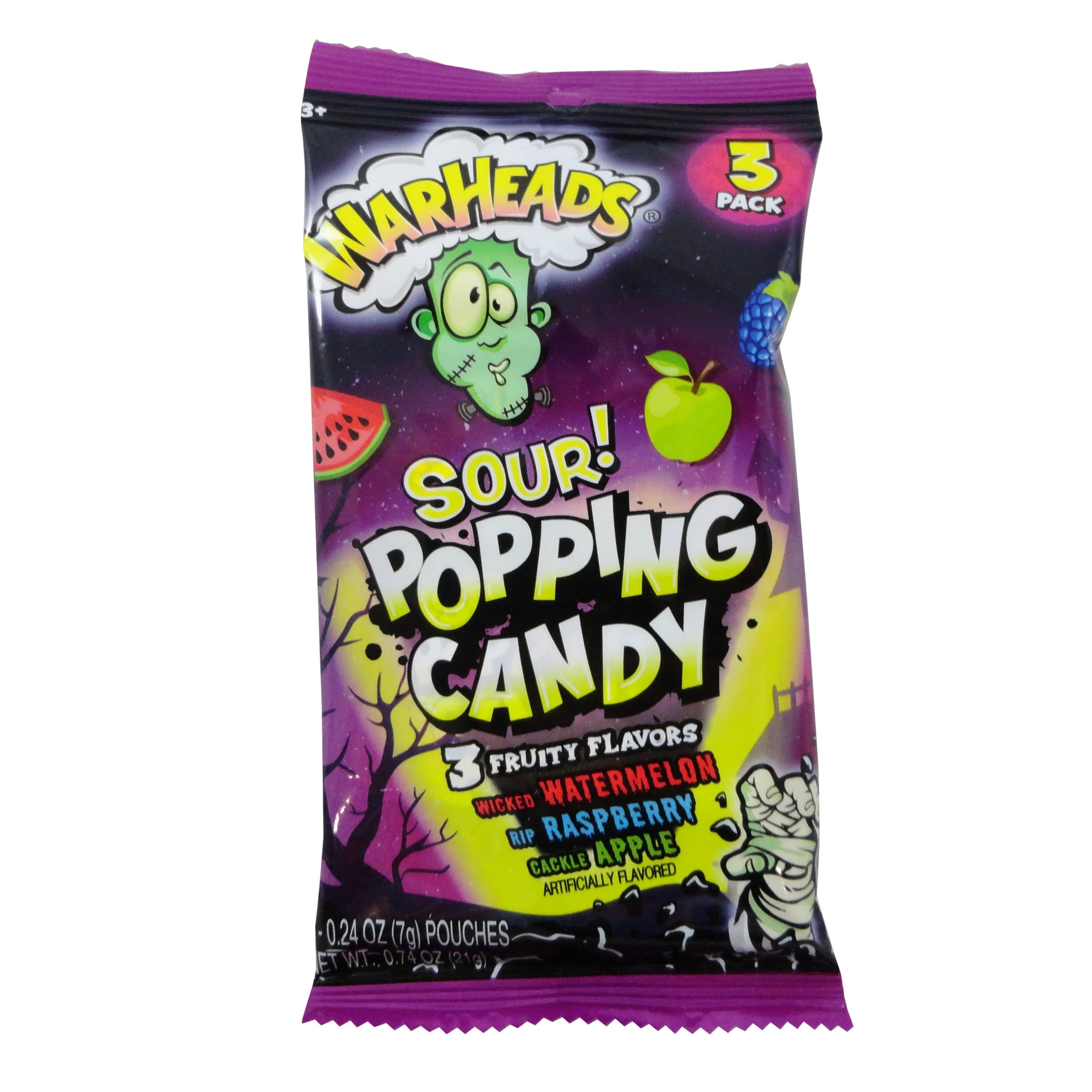 Hilco WarHeads Halloween Popping Candy, 3 Fruity Flavors, 30.24 Ounce