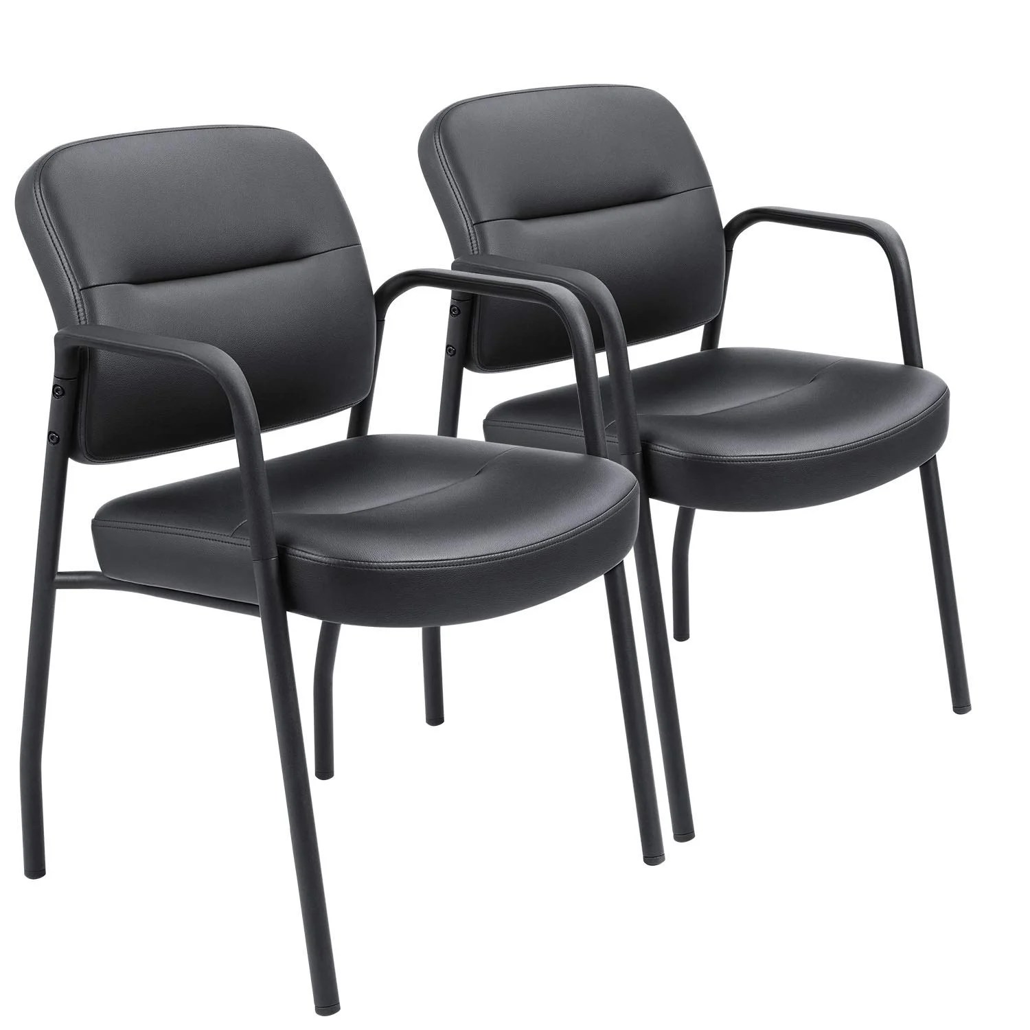 Lacoo Faux Leather Reception Chair Office Guest Chair for Waiting Room