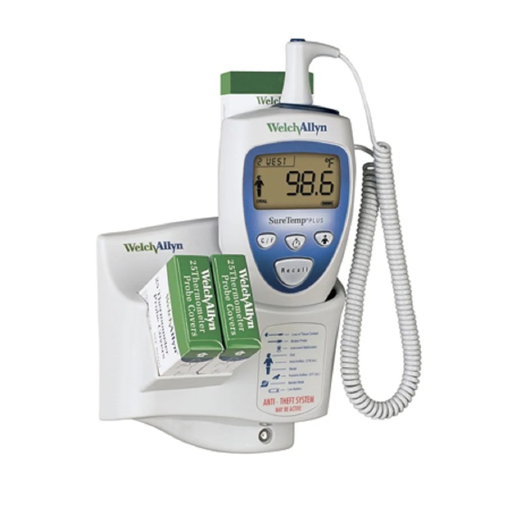 Welch Allyn 01692300 SureTemp Plus 692 Electronic Thermometer with Wall Mount, Security System