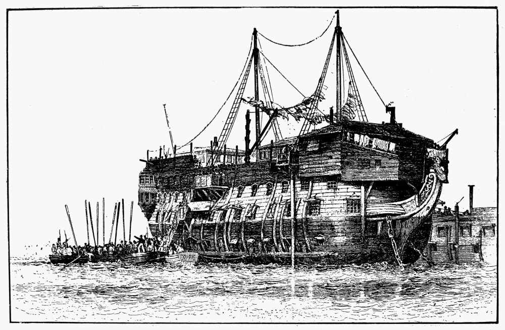 Prison Ship England Nan English Convict Ship In Which Criminals Were