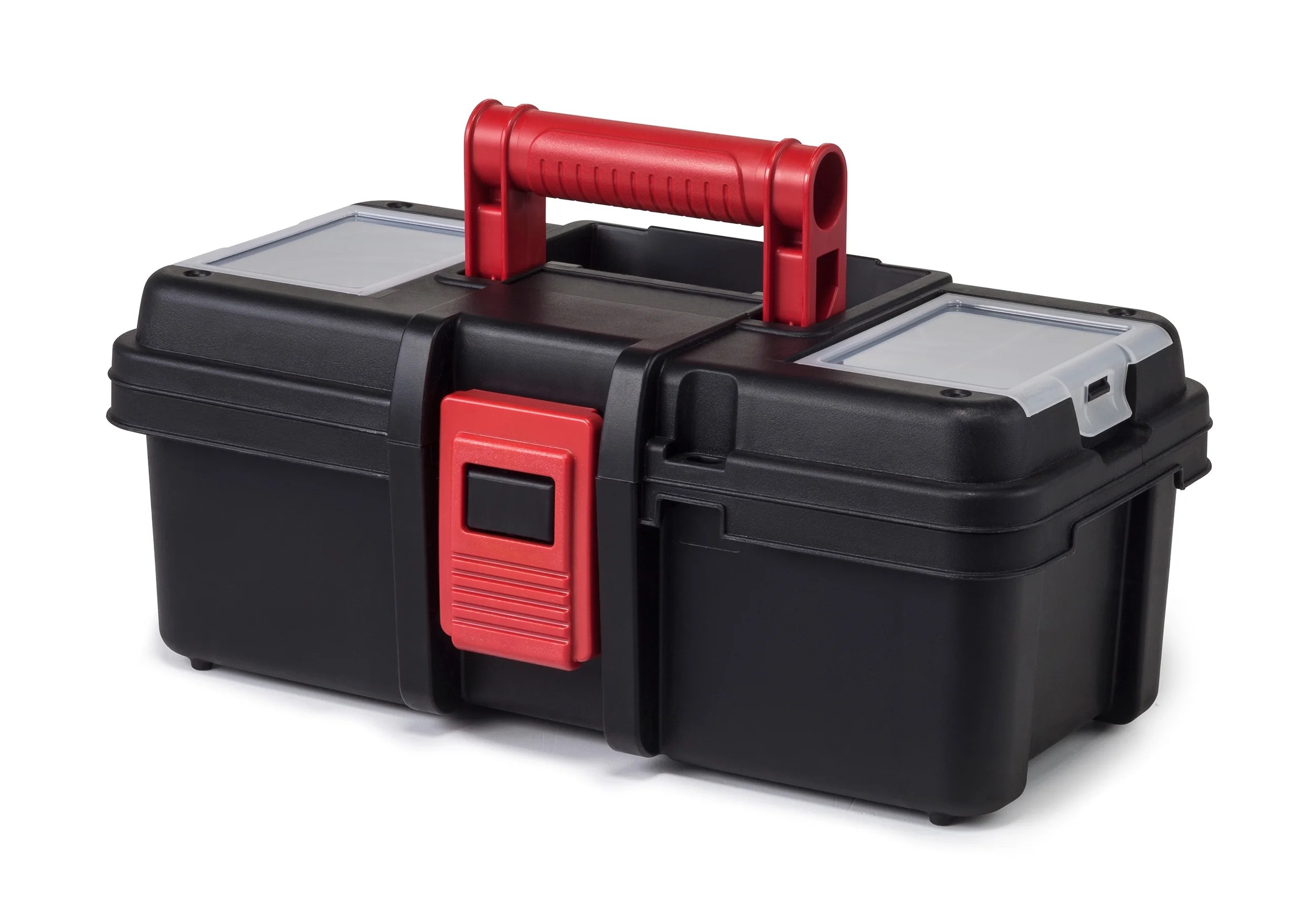 Hyper Tough 13inch Tool Box, Plastic Tool and Hardware Storage, Black