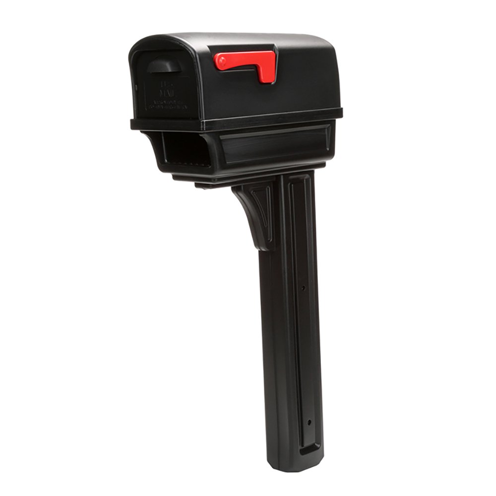 Gibraltar Mailboxes Gentry Large Plastic Black AllinOne Mailbox and
