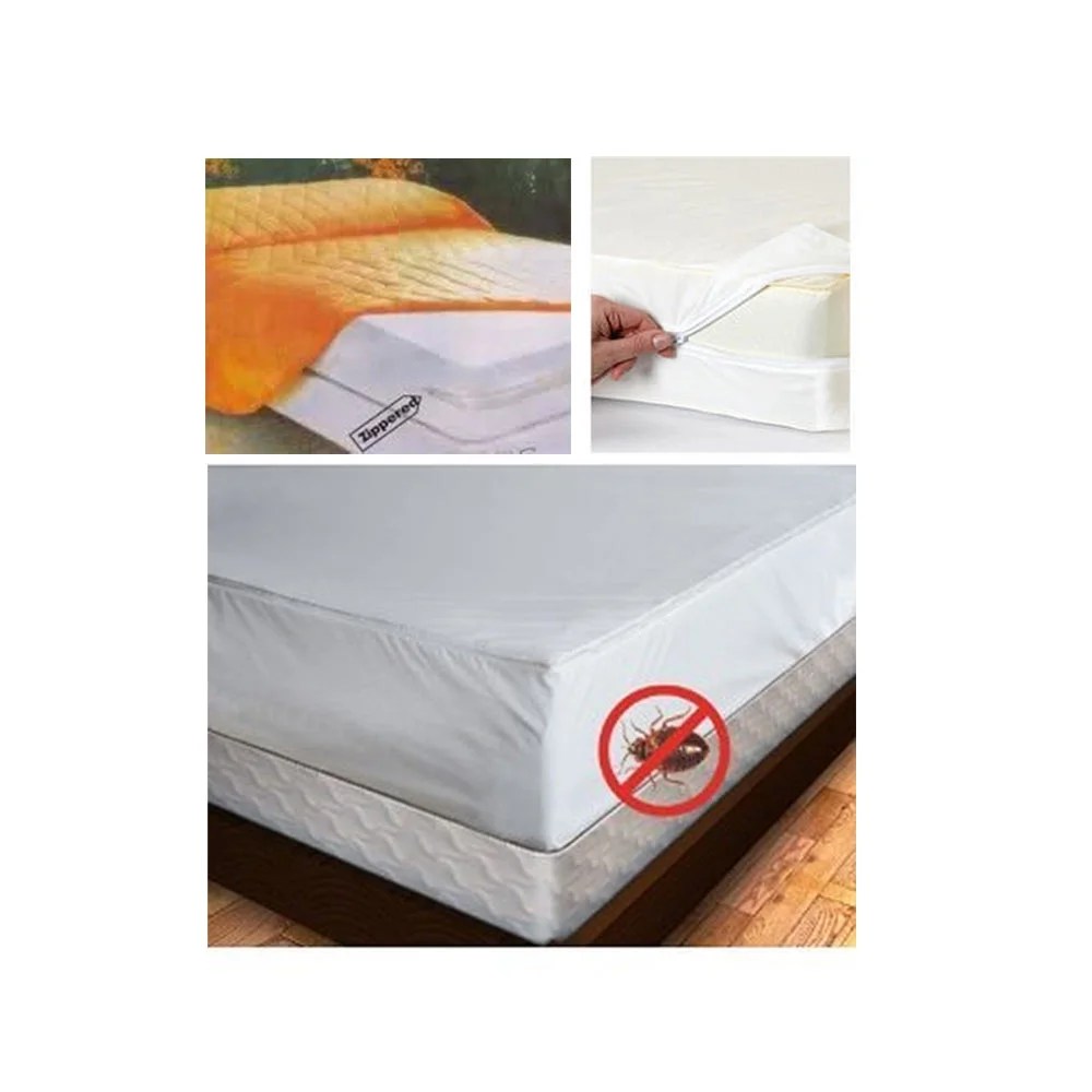2 Full Size Mattress Cover Zipper Waterproof Plastic Bed Bug Dust Mite