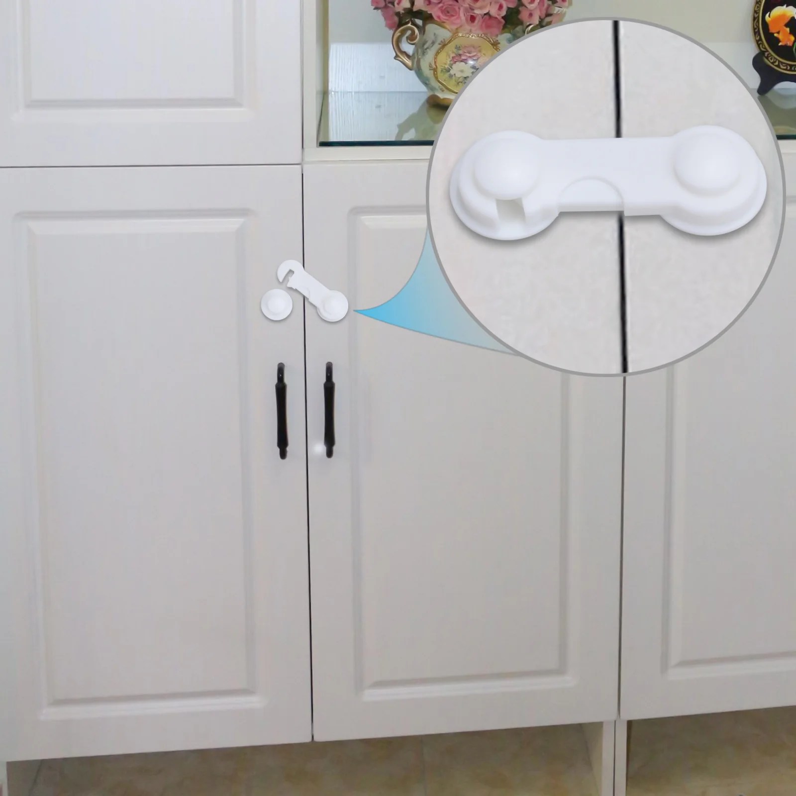 ESYNIC 10pcs Adhesive Lock Child Kids Baby Safety Door Fridge