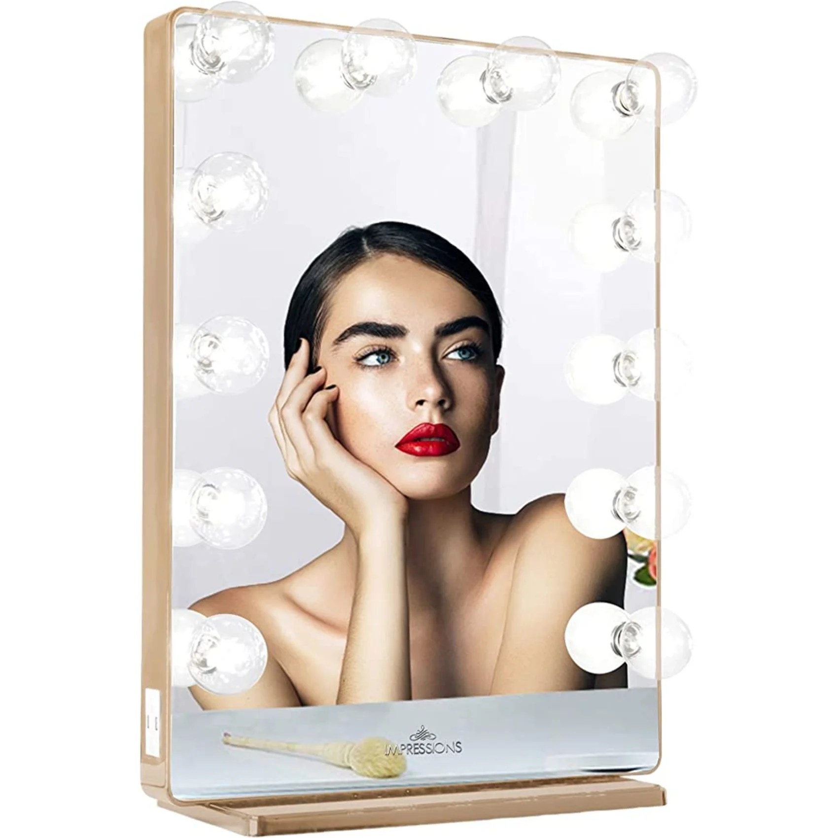 Impressions Vanity Mirror with Lights, Hollywood Glow XL 2.0 LED Makeup