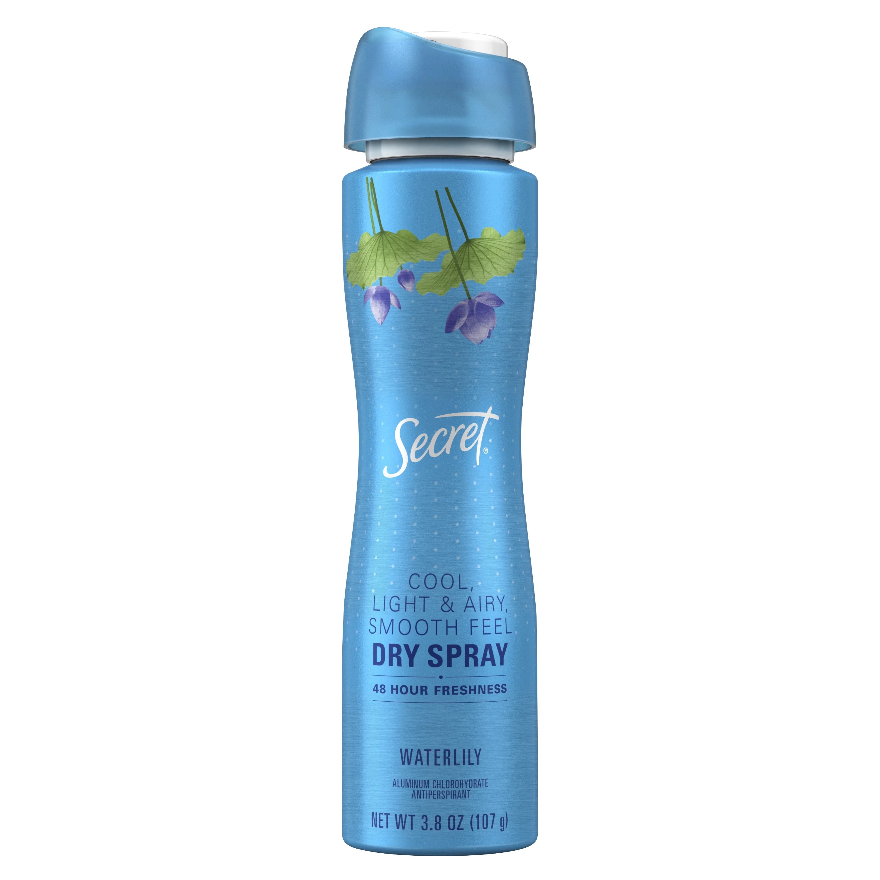 Secret Dry Spray Antiperspirant Deodorant Water Lily Invisible Spray 3.