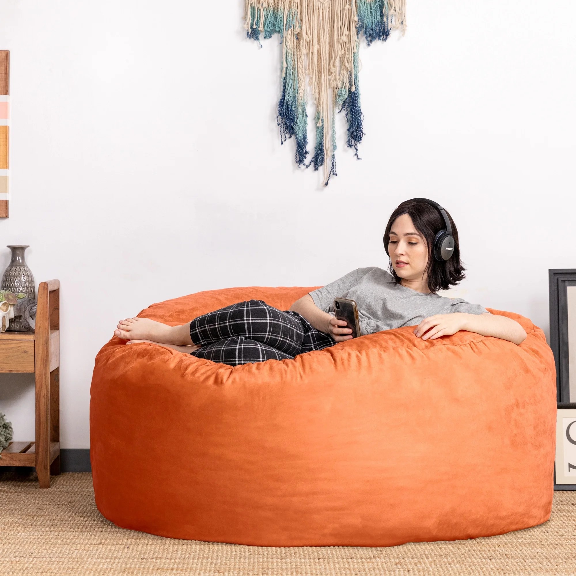 Jaxx Bean Bags Jaxx 5ft. Giant Bean Bag Chair Orange