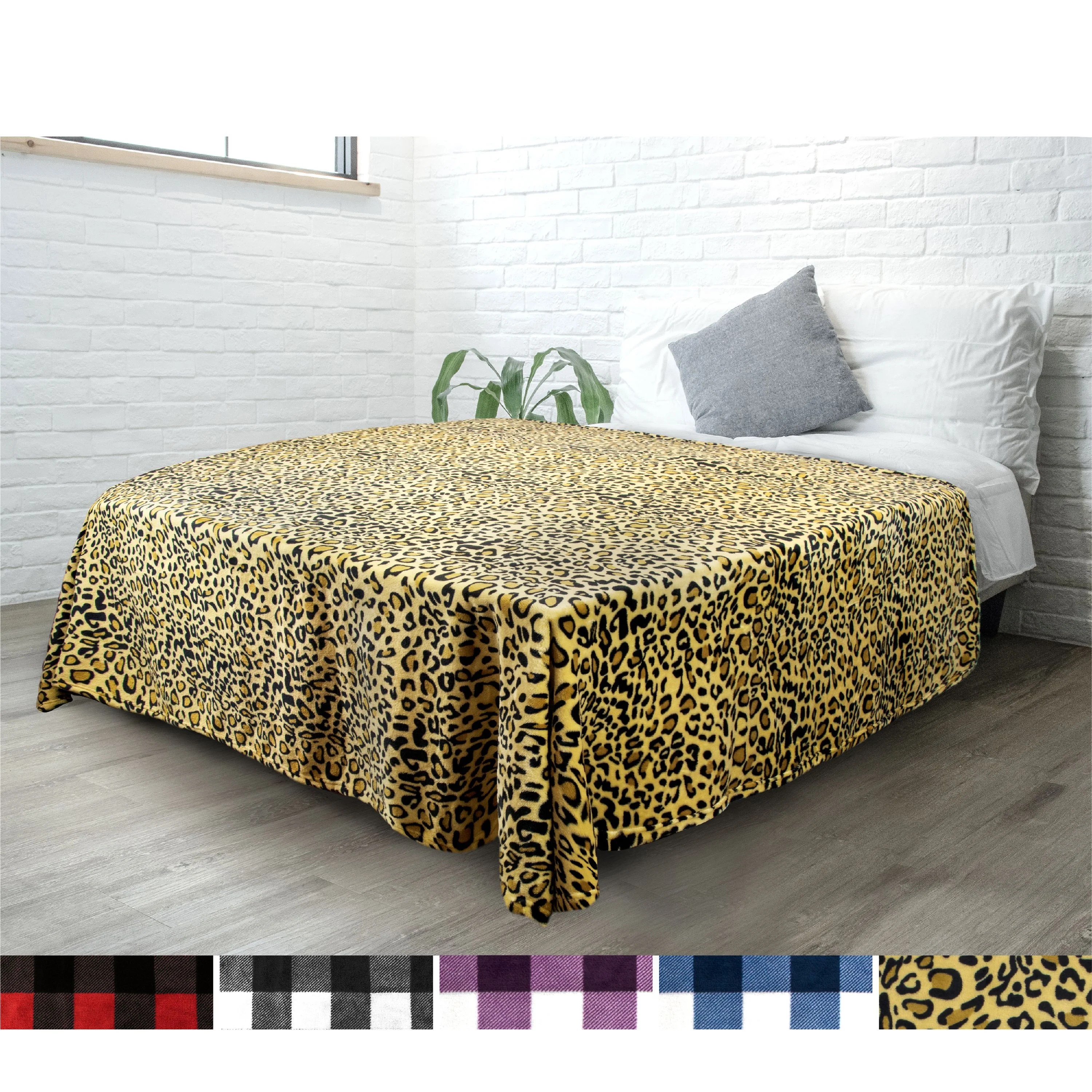 PAVILIA Cheetah Fleece Throw Blanket Cheetah Leopard Animal Print
